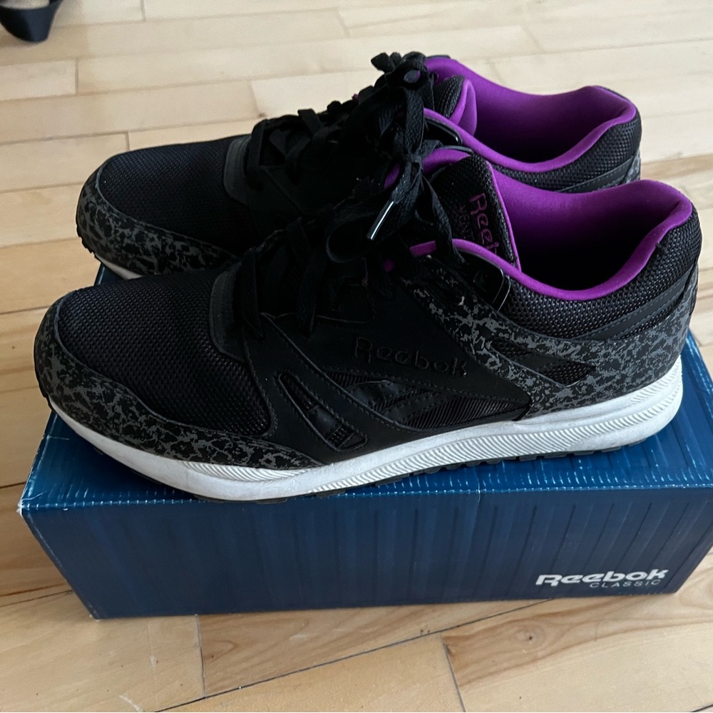 The Black and Purple Reebok Ventilator OG Crackle